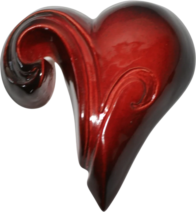 Red Koru Heart